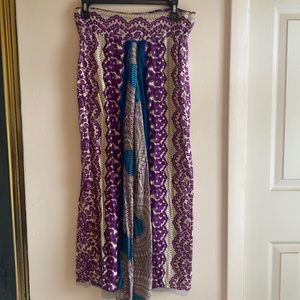 Flowy patterned pants/ skirt